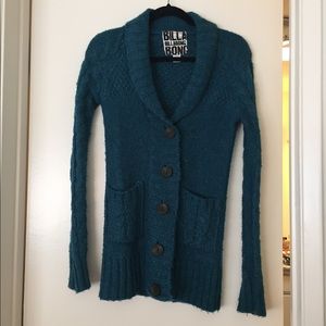 Billabong teal cardigan size Small